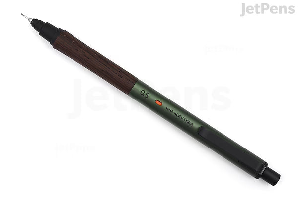 Uni Kuru Toga Wood Mechanical Pencil - 0.5 mm - Forest Green - Limited Edition