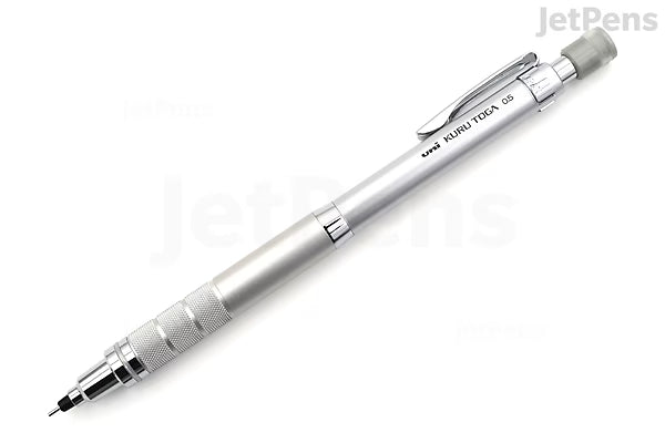 Uni Kuru Toga Roulette Mechanical Pencil - 0.5 mm - Silver Body